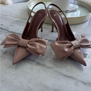 ZARA SLING BACK BOW HEELS